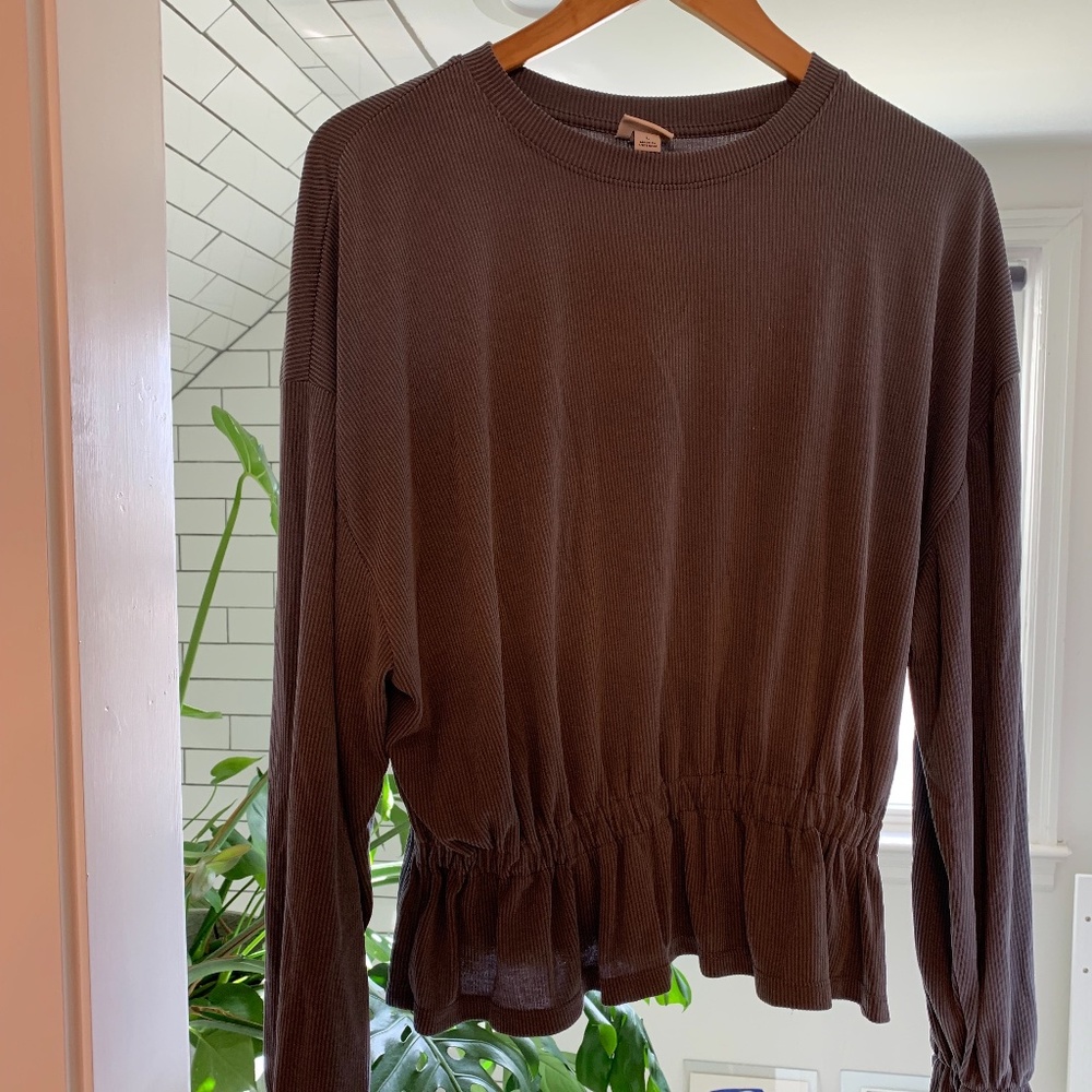 A New Day Ribbed Large Long Sleeve Shirt - Large